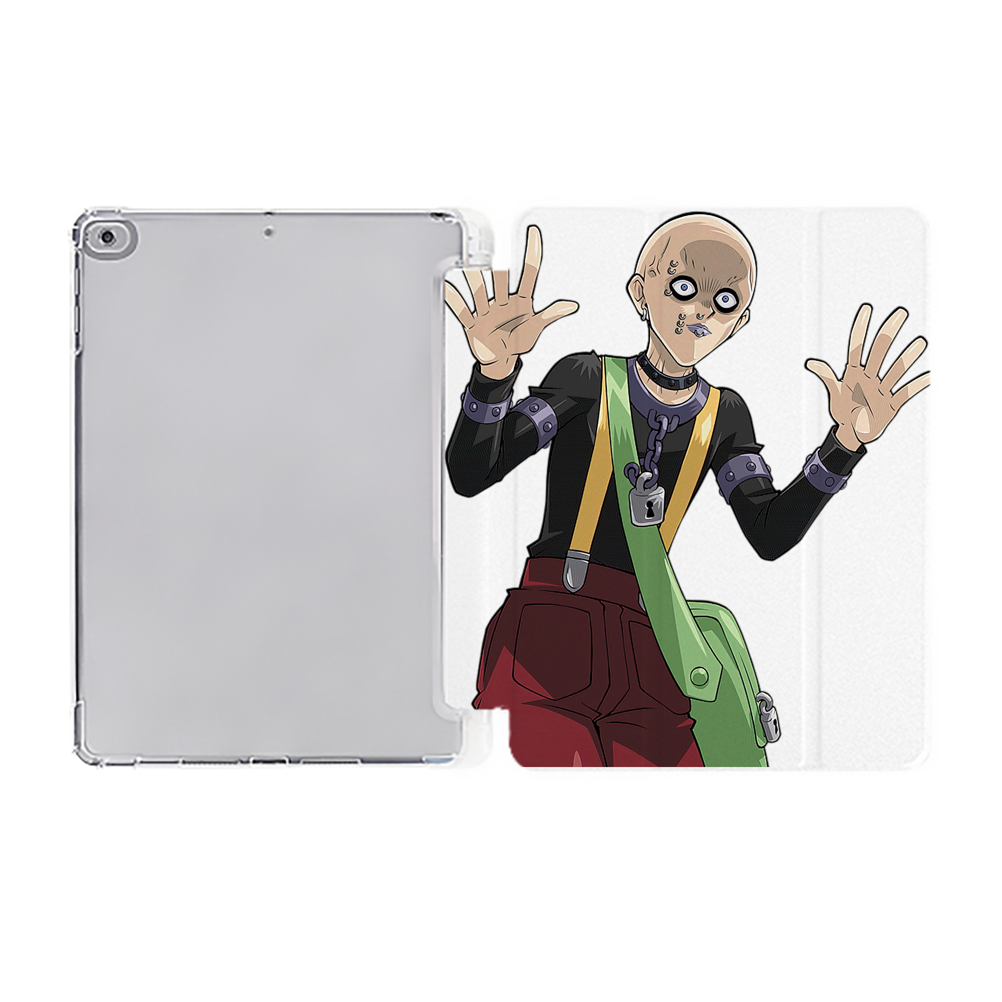 （画像用） 遊☆戯☆王 Yu-Gi-Oh! IPad ケース ペン収納付き 三つ折りスタンド PUレザー×シリコン 対応機種9.5/10.5/10.9インチ
